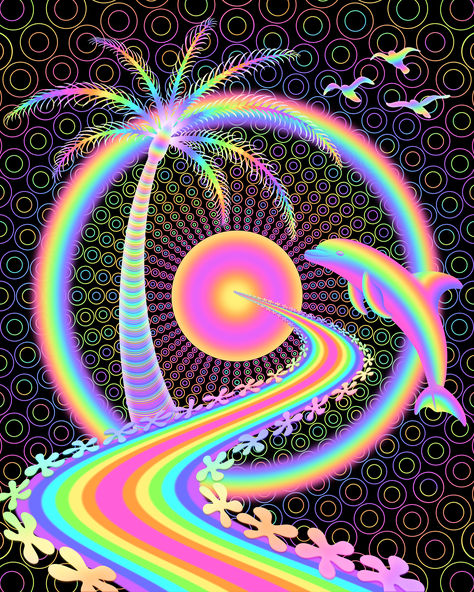 Tree Portal, Trippy Wallpapers Illusions, Live Trippy Wallpaper, Bright Trippy Aesthetic, Bright Trippy Wallpaper, Light Codes, Holographic Print, Trippy Wall, Trippy Visuals