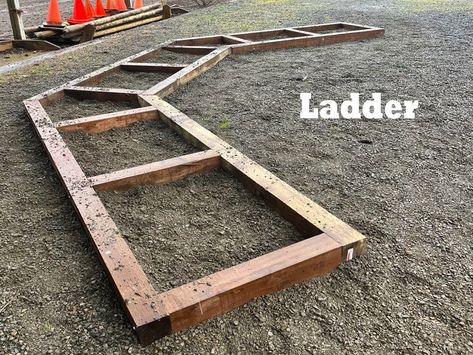 Ladder Horse Training Ground Work, Horse Obstacles, Obstacle Course Training, Course Ideas, Dream Horse Barns, Barn Storage, Horse Exercises, Horse Trail, Mountain Trail