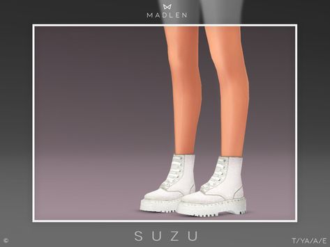 Madlen Suzu Boots Sims Shoes, Mods Ts4, Sims Fashion, Sims Clothes, Cc Shoes, Sims 4 Cc Shoes, Pelo Sims, Sims 4 Body Mods, Sims 4 Gameplay