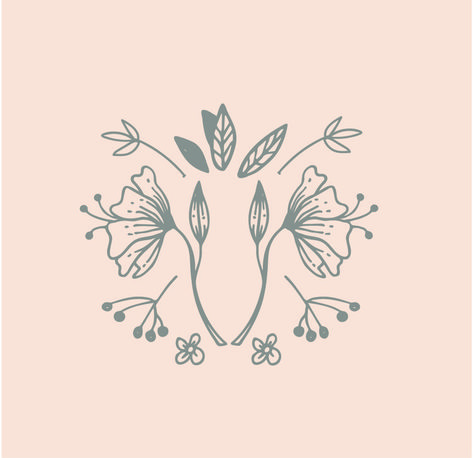 Logo Illustration Design - Mish Rodgers Doula — Cabin Creative Floral Uterus Illustration, Doula Tattoo Ideas, Doula Tattoo, Floral Uterus Tattoo, Fertility Tattoo, Doula Branding, Floral Uterus, Womb Tattoo, Doula Art