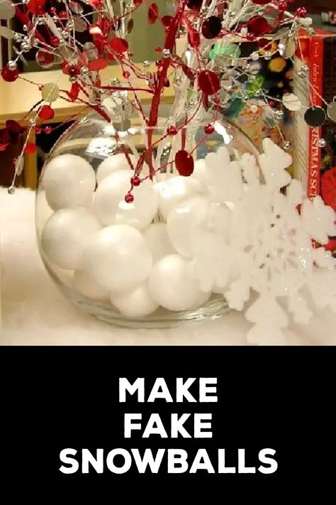 How to Make Fake Snowballs Fake Snowballs, Fake Snow, Styrofoam Ball, How To Make Snow, Build A Snowman, Packing Peanuts, Local Crafts, Creative Outlet, Creative Activities