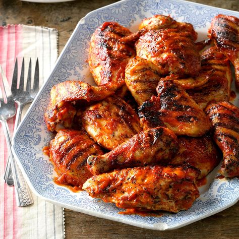 Picnic Chicken, Barbecued Chicken, Barbecue Chicken Recipe, Homemade Barbecue Sauce, Diner Recept, Barbecue Chicken, Bars Recipe, Flank Steak, Barbecue Recipes