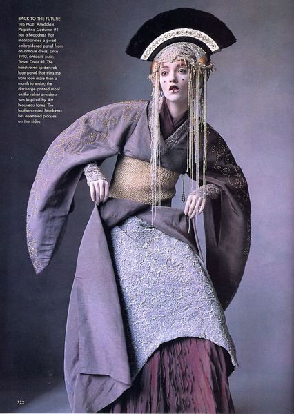 Trisha Biggar for Star Wars Episode I: The Phantom Menace Queen Amidala Costume, Audrey Marnay, Padme Costume, L Cosplay, Queen Amidala, Star Wars Padme, Irving Penn, Star Wars Fashion, Padme Amidala