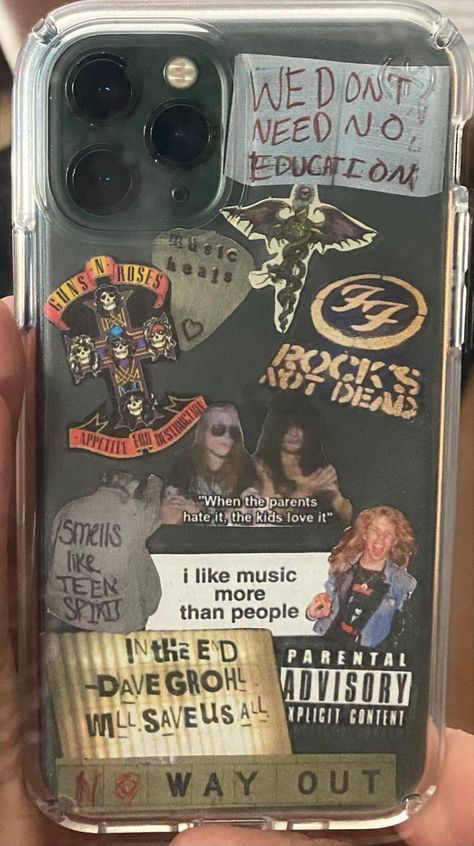 Rock N Roll Wallpaper Iphone, 80s Phone Case, Rockstar Phone Case, Nirvana Phone Case, Gnr Wallpaper, Rock Phone Case, Aesthetic Phone Case Ideas, Music Phone Case, Band Wallpapers