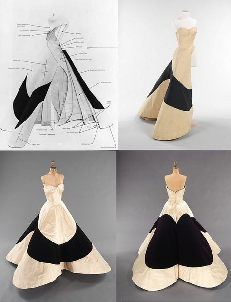 Charles James "Four Leaf Clover" Dress, 1953. Clover Dress, Hoop Petticoat, Miniature Dress, Sculptural Fashion, Charles James, Fashion Friday, فستان سهرة, Period Costumes, Couture Sewing