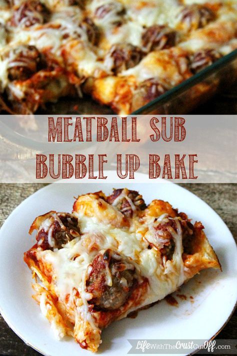 Meatball Sub Bubble Up Bake | BuzzFeed Community Post: 21 HOT & STEAMY Casserole Recipes To Try In 2015! Bubble Up Bake, Yummy Casserole Recipes, Meatball Sub, Bubble Up, Yummy Casseroles, Beef Dishes, Casserole Dish, Marinara, Main Dish Recipes