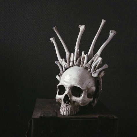 Bone Crown, Nona Limmen, Bat Skeleton, Vulture Culture, Bone Crafts, Summer Storm, Bone Art, Hades And Persephone, Human Skull