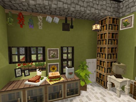 Minecraft Fairy Kitchen, Minecraft Farmhouse, Fairy Kitchen, Kitchen Minecraft, Minecraft Aesthetics, Aesthetic Minecraft Builds, Minecraft Decoration, Aesthetic Minecraft, Minecraft Things