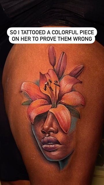 Tattoos On Dark Skin, Memorial Tattoo Quotes, Dark Skin Tattoo, Skin Color Tattoos, Colored Tattoo Design, Arm Sleeve Tattoos For Women, Nature Tattoo Sleeve, Winning Tattoo, African Tattoo