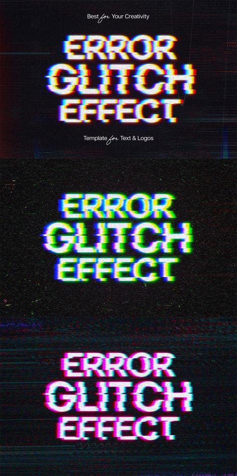 Error Glitch Text Effect for Adobe Photoshop Glitch Graphic Design, Album Redesign, Error Glitch, Glitch Font, Grunge Font, Glitch Logo, Card News, Glitch Text, Glitch Effect