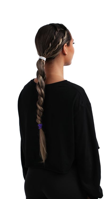 If you like braids, you will love this look... we sure do! This hairstyle is elegant with the perfect amount of edge. The low ponytail featuring two, small braids keeps the style classy, but the chain link braid finish gives the look a fierceness you can’t help but admire! Click the link to learn how to do this style! Braids Into Low Ponytail, Single Braid Ponytail, Chain Link Braid, Braid Twist, 4 Braids, Braid Ponytail, Pro Hair, Single Braid, Small Braids