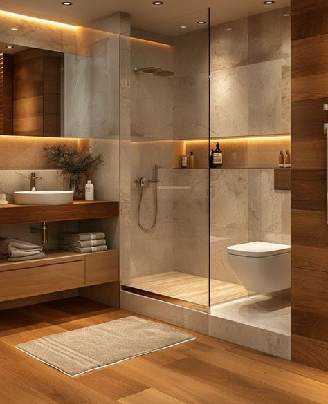 German Bathroom Design, Modern Elegant Bathroom Ideas, Shower And Toilet Side By Side, Minimalistic Houses Interior, Bathroom Designs 2024, Luxury Bathroom Design Ideas, Elegant Bathroom Design Modern, Asian Inspired Bathroom, Interior Design Bathroom Modern