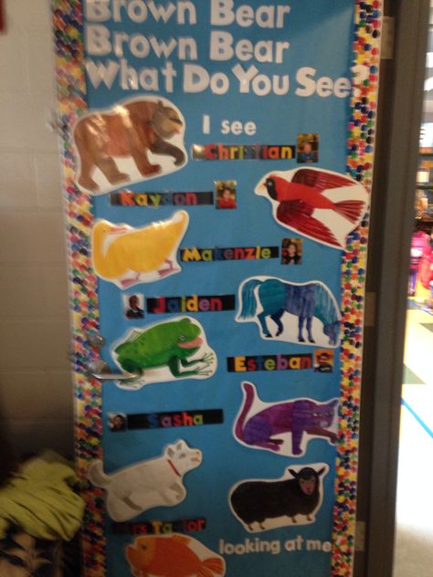 Bear Classroom Door, Classroom Door Preschool, Classroom Door Decorating Ideas, Eric Carle Classroom Decor, Eric Carle Classroom Theme, Eric Carle Classroom, Preschool Classroom Themes, Classroom Door Ideas, Classroom Door Decorating