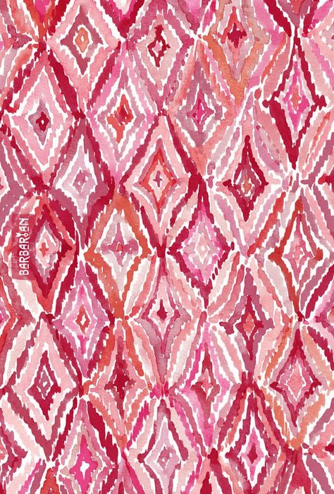 These colorful Moroccan-inspired red diamonds seem to throb in and out, like a heart. #holiday #boho Moroccan Prints Pattern, Boho Prints Pattern, Moroccan Prints, Barbra Ignatiev, Bohemian Prints, Lilly Prints, Red Diamonds, Moroccan Print, Boho Prints