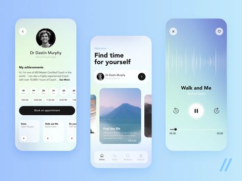 Apps For Couples, Creative App Design, Personal Project Ideas, Health App Design, Mobile App Design Inspiration, App Interface Design, Meditation Apps, Mobile Ui Design, Branding Mood Board