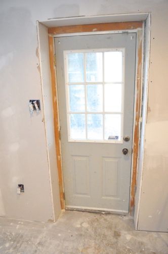 Basement Exterior Door, Basement Door Exterior Cover, Adding Exterior Door To Basement, How To Install An Exterior Door, Egress Basement Door, Adding Door To Basement Stairs, Basement Exterior, Replace Exterior Door, Basement Door