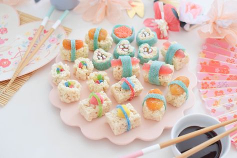 Host a Fun Gymnastics Themed Birthday Party for your little gymnast Halloween Cereal, Squishmallow Party, Sushi For Kids, Japan Party, Sweet Sushi, Festival Themed Party, Kawaii Party, Shark Themed Party, Gymnast Birthday Party