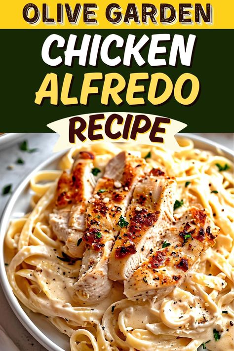 Try this creamy, stunning, and scrumptious copycat Olive Garden Chicken Alfredo the next time you need a quick and easy dinner to impress. Copycat Olive Garden Chicken Alfredo, Easy Dinner To Impress, Olive Garden Chicken Alfredo, Olive Garden Chicken Alfredo Recipe, R3 Recipes, Dinner To Impress, Copycat Olive Garden Chicken, Chicken Breast Oven Recipes, Chicken Alfredo Fettuccine Recipe