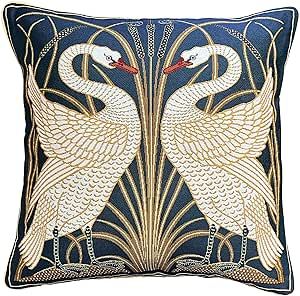 Crane Painting, Perfect Symmetry, Iris Art, Walter Crane, Crane Design, Modern Cushions, Tapestry Cushion, Tapestry Pillow, Woven Tapestry