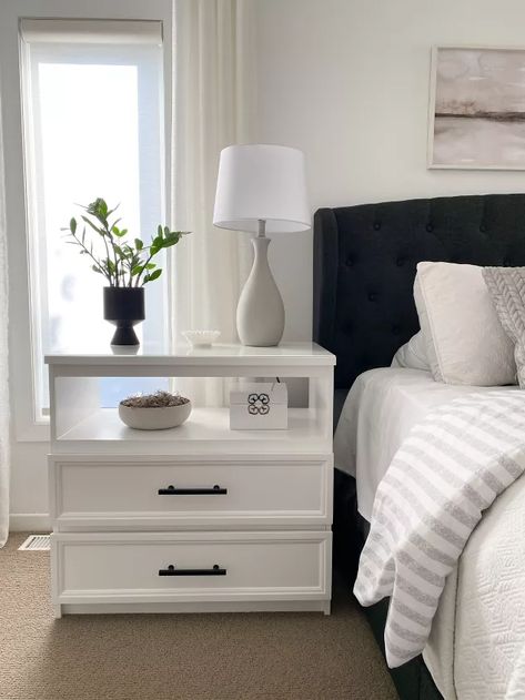 Ikea White Furniture, Custom Nightstand, Nightstands With Drawers, Ikea Malm Drawers, Ikea Malm Nightstand, Ikea Dresser Makeover, Malm Drawers, Ikea Nightstand, Ikea Malm Dresser