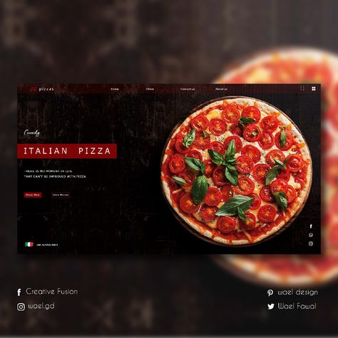 Italian Pizza, Website Inspiration, Landing Page Design, Design Web, Software Design, Page Design, Landing Page, Shop Design, Branding Design