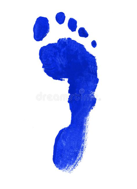 Blue Footprint. Blue Painted Footprint , #AFF, #Blue, #Footprint, #Painted #ad Prints On Wall, Black And White Photo Wall, Foot Print, White Photo, Blue Paint, Stock Images Free, Kindergarten, Photo Wall, Photo Image