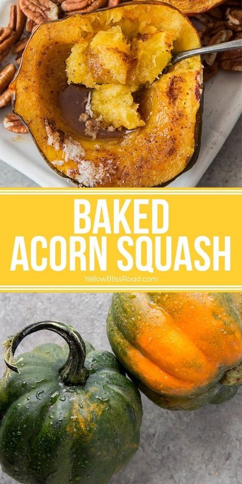 Baked Acorn Squash Acorn Squash Recipes Healthy, Acorn Squash Baked, Squash In Oven, Buttercup Squash, Pan Dishes, Savory Sides, Acorn Squash Recipes, Baked Squash, Squash Recipe