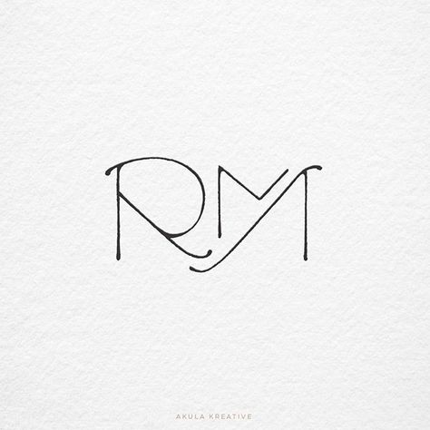 RM Monogram logo, handdrawn type design, Monogram Branding Design Rm Monogram, Beach House Logo, Pastel Paint, Creative Brands, Custom Tissue Paper, Modern Brands, Branding 101, Monogram Logo Design, Logo Design Typography