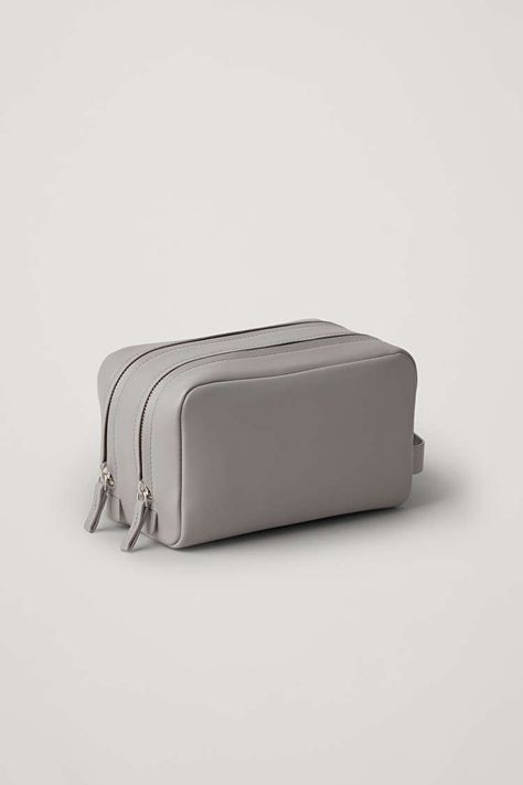 Cos Bags, Leather Wash Bag, Clean And Minimal, Led Fashion, Dopp Kit, Men's Bags, Mens Leather Bag, Wash Bag, Pouch Bag