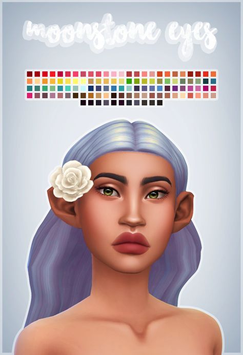 Moonstone EyesI was really in the mood to make some eyes and I, of course, got carried away with the swatches again. I’ve included a face paint option for those who don’t want the non-defaults... Moonstone Eyes, Cc Skin, Cc Makeup, Cc Shopping, Sims 4 Cc Eyes, Female Accessories, The Sims 4 Skin, Makeup Cc, Cc Furniture