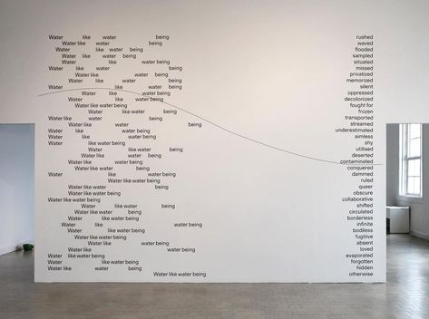 Poetry Exhibition Design, Poem Display Ideas, Word Installation, Poetry Installation, Exhibition Wall Design, Poetry Exhibition, Situationist Art, Archival Exhibition, Text Installation