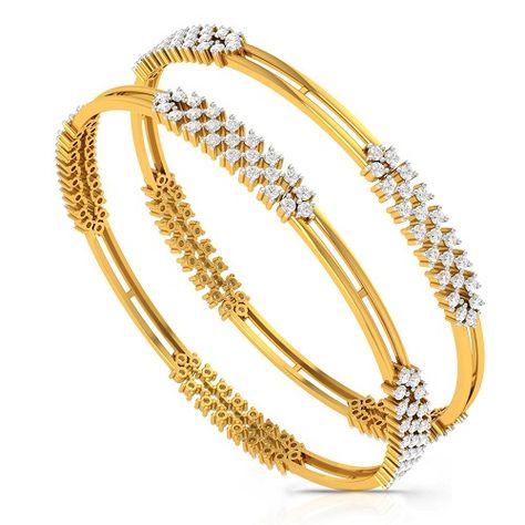 Charu Jewels, Gold Jewelry Prom, Ladies Bangles, Gold Pearl Jewelry, Diamond Bangles, Diamond Bracelet Design, Diamond Pendants Designs, Gold Bangle Set, Diamond Necklace Designs