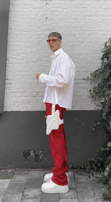 Red Festival Outfit, Valentine Shoot, Valentines Day For Men, Festival Outfits Men, Inspo Fits, Street Style Outfits Men, Streetwear Men, Valentines Outfits, Valentine's Day Outfit