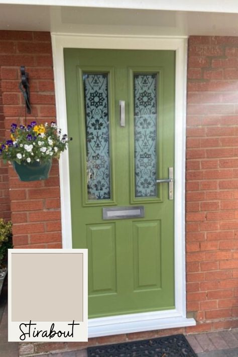 A Swatch of Stirabout with Forest Green, Ludlow 2 Solidor front door with Tate Glazing Solidor Door, Residential Entrance, Front Door Inspiration, Main Entrance Door, Main Entrance Door Design, Entrance Door Design, Door Inspiration, Residential Doors, Main Entrance