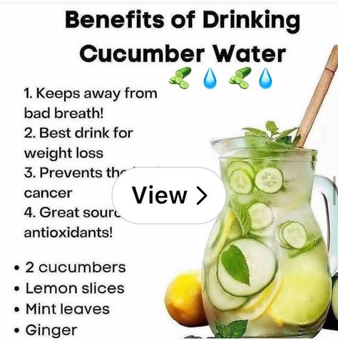 Lemon8 · Benefits Of Drinking Cucumber Water ‼️🥒 💧 🥒💧 · @Steph 🍵 Lemon Lime Cucumber Water, Lime Cucumber Water, Water Cucumber Lemon, Water Cucumber, Raw Ginger, Lowering Blood Pressure, Gut Health Diet, Cucumber Water, Making Changes