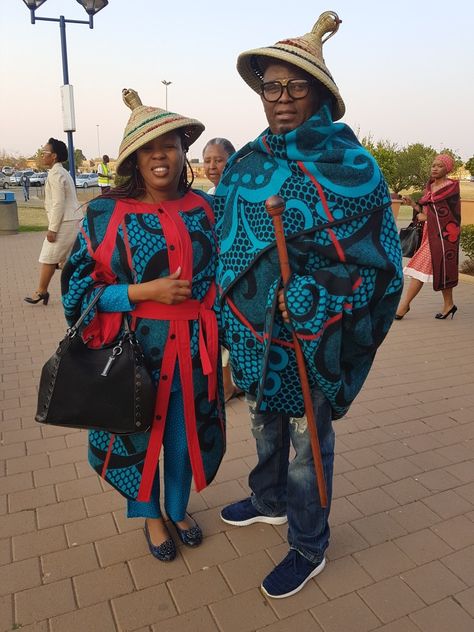 Sesotho Tradition Basotho Traditional Wear, Sesotho Traditional Attire, Lesotho Blanket, Sotho Traditional Attire, Traditional Shweshwe Dresses, Traditional Wear For Women, Traditional Wear For Men, South African Traditional Dresses, Family Stone