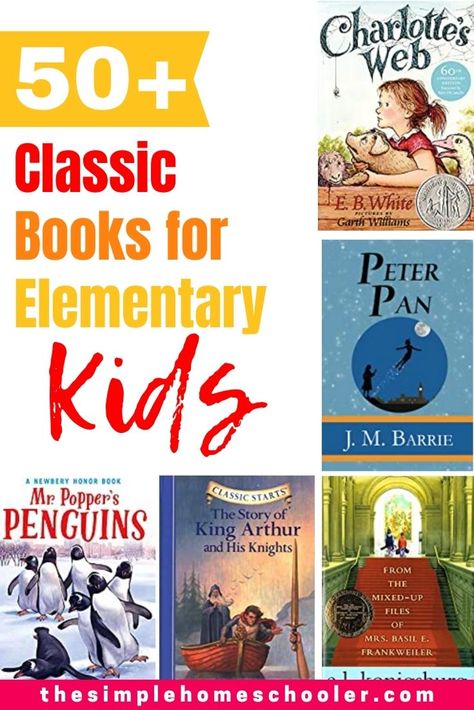 Classic Books To Read List For Kids, Classic Read Aloud Books, 2nd Grade Book Club Books, Fall Chapter Books For Kids, 2nd Grade Books To Read, Second Grade Reading List, Classic Books For Kids, Elementary Books To Read, Books For Elementary Students