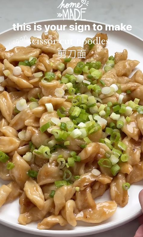 Easy Trending and Viral Scissor Cut Noodles and Knife Cut Noodles Recipe with an Umami Bomb Sauce by Kat Lieu — modern asian baking Knife Noodles Recipe, Scissor Cut Noodles, Knife Cut Noodles Recipe, Knife Cut Noodles, Asian Baking, Meatless Dinners, Ginger Miso, 2024 Recipes, Chinese Noodles