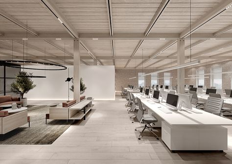 Open Office Design, Interior Kantor, Office Interior Design Modern, Corporate Office Design, Office Pictures, Office Space Design, Office Designs, Office Area, Modern Office Design