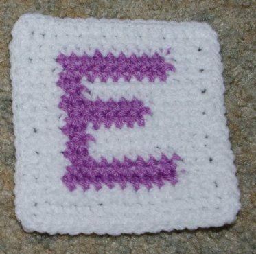 Row Count E Coaster Free Crochet Pattern Coaster Crochet Pattern, Crochet Alphabet, Afghan Squares, Crochet Letters, Coaster Crochet, Crochet Dreams, Crochet Squares Afghan, Crochet Coasters Free Pattern, Free Crochet Doily Patterns