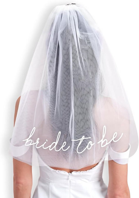 BachParty Accessory, Bride To Be Headband Decorations, White Headpiece Bridal Shower Gift, Engagement Supplies, Wedding, Bridesmaid Favors White Headpiece, Bachelorette Party Veils, Embroidered Veil, Bachelorette Party Accessories, Bridal Party Accessories, White Veil, Cowgirl Bachelorette, Bridesmaid Favors, Bride Veil