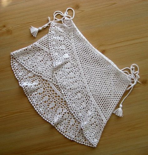 Crochet Pareo Pattern Free, Crochet Mesh Skirt, Cover Up Crochet, Crochet Monokini, Crochet Beach Wear, White Cover Up, Crochet Skirt Pattern, Skirt Coverup, Crochet Skirts