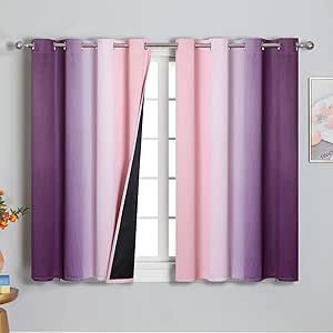 Pink And Purple Curtains, Curtains For Girls Bedroom, Curtains For Kids Room, Curtains For Kids, Girls Room Curtains, Girls Bedroom Curtains, Ombre Curtains, Purple Curtains, Light Blocking Curtains