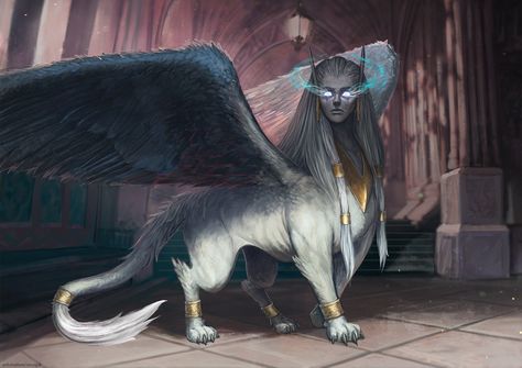 Sphinx, Necip Can Karakus on ArtStation at https://www.artstation.com/artwork/WyLdN Sphinx Drawing, Sphinx Mythology, Mythical Characters, Drawing Animation, Arte Alien, Fantasy Beasts, Fantasy Monster, Mythology Art, Mythical Creatures Art