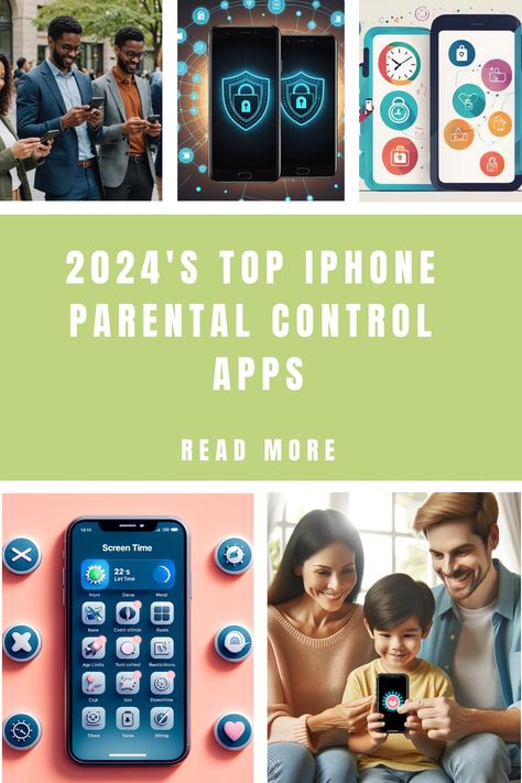 2024's top iPhone parental control apps featured with diverse graphical elements and a family using a phone. Parental Controls For Iphone, Iphone Parental Controls, Parental Control Apps, Social Media Statistics, Apps For Iphone, Pinterest Advertising, Website Design Wordpress, Youtube Business, Instagram Marketing Strategy