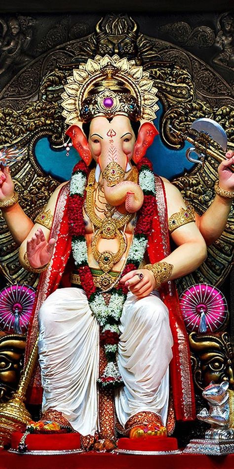 Shree Ganesh Ji Wallpapers Amit Bhar, Lalbaugcha Raja, गणेश वॉलपेपर, Ganpati Photo Hd, Photos Of Ganesha, Ganpati Bappa Wallpapers, Ganpati Bappa Photo, Shri Ganesh Images, Happy Ganesh Chaturthi Images