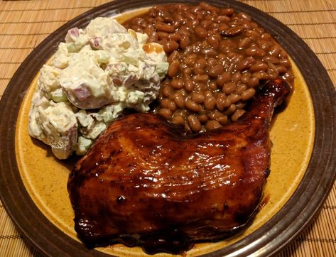 #Barbeque #Chicken, #PotatoSalad & #BakedBeans #allkindsofrecipes #testkitchen #bbq Chicken Potato Salad, Barbeque Chicken, Country Food, Chicken Potato, Choice Boards, Food Drinks Dessert, Baked Beans, Bbq Chicken, Test Kitchen