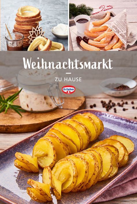 Zur festlichen und gemütlichen Weihnachtszeit gehört ein Ausflug auf den Weihnachtsmarkt verbunden mit leckeren Köstlichkeiten einfach dazu. Sollte es mit dem Besuch nicht klappen, lässt sich das beliebte Essen vom Weihnachtsmarkt ganz einfach zu Hause zubereiten. Hier findet ihr viele Rezeptideen, wie die besondere Weihnachtsmarkt-Stimmung mit Speisen und Getränken auch daheim gelingt. #Rezepte #Weihnachten #Backen #Kochen Xmas Food, Happy Foods, Winter Food, Pumpkin Recipes, Finger Foods, Fresh Food, Family Meals, Cooking And Baking, Food Inspiration