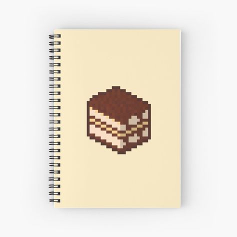 Get my art printed on awesome products. Support me at Redbubble #RBandME: https://www.redbubble.com/i/notebook/Tiramisu-pixel-art-by-tifft/87482520.WX3NH?asc=u Notebook Design, A Journal, Spiral Notebook, Paper Stock, Pixel Art, Top Artists, Art Journal, Sell Your Art, My Art