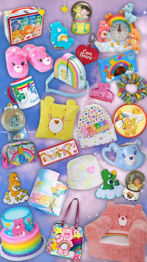 Care Bears Merch 💕 #carebears Care Bears Stuff, Care Bears Room Decor, Care Bear Products, Care Bears Accessories, Care Bears Merch, Carebear Collection, Care Bears Collection, Care Bears Merchandise, Care Bears Daydream Bear